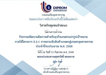 กรมส่งเสริมอุตสาหกรรมปิดโครงการยกระดับสินค้าเกษตรสู่เกษตรอุตสาหกรรม มอบโล่ “Success Case” สถานประกอบการต้นแบบผ่านสัมมนาออนไลน์