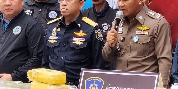 ตำรวจภูธรภาค 1 แถลงผลการจับกุมยาเสพติดรายสำคัญ ยาบ้ากว่า 6.9 ล้านเม็ด
