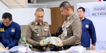 บช.น.ล่าเครือข่ายยานรก ยึดไอซ์ล็อตยักษ์ 1.6 ตัน ดัดแปลงรถขนยางมะตอยซุกยา