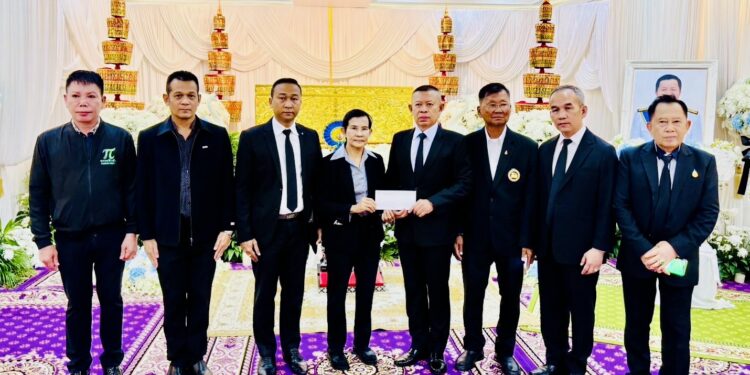 รองนายกสมาคมตำรวจ นำทัพข้าราชการและคนดัง ร่วมพิธีบำเพ็ญกุศล ‘พ.ต.อ.ธงชัย เย็นประเสริฐ’ นายก อบจ.นนทบุรี